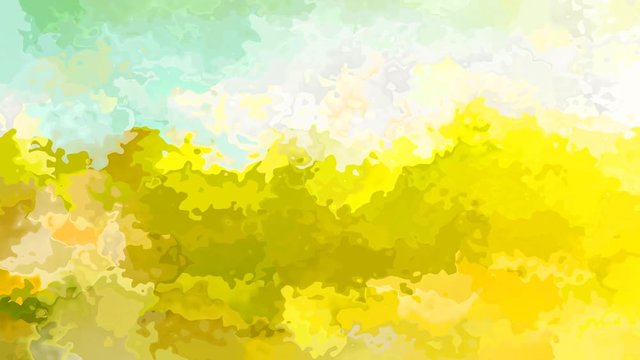 abstract animated stained background seamless loop video - watercolor effect - light blue green yellow ochre khaki color