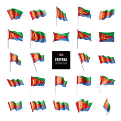 Eritrea flag, vector illustration on a white background