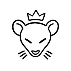 Rat king head