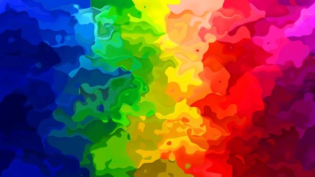 abstract animated stained background seamless loop video - watercolor effect - vertically striped rainbow full color spectrum