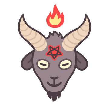 Satan goat head