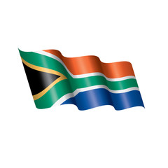 south africa flag, vector illustration on a white background