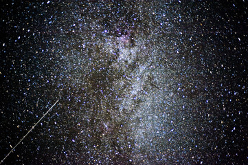 The starry sky. Space. Stars, meteors, the Milky Way. Astonomy.