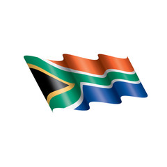 south africa flag, vector illustration on a white background