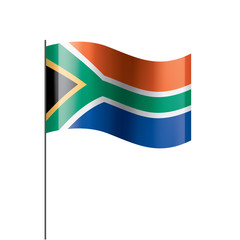 south africa flag, vector illustration on a white background
