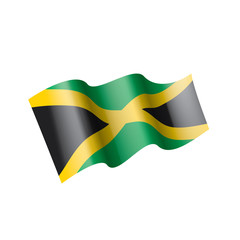 Jamaica flag, vector illustration on a white background