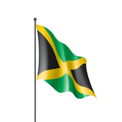 Jamaica flag, vector illustration on a white background