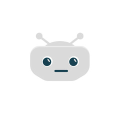 Support service bot icon. Vector illustration Artificial Intelligence. Logo concept of Robot on white background.