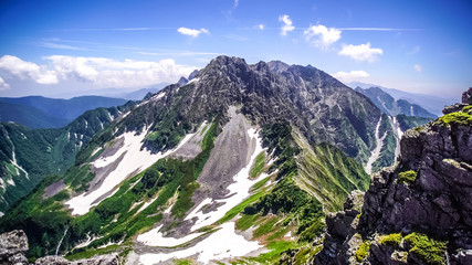 槍ヶ岳～南岳・天空の縦走路、北穂高岳と北穂高小屋、登山、北アルプス、絶景、日本