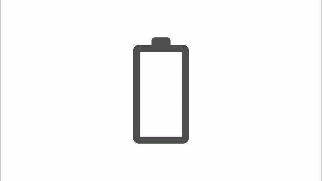 Video motion graphics batery charge