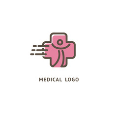 Vector stock logo, abstract medical vector template