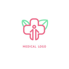 Vector stock logo, abstract medical vector template