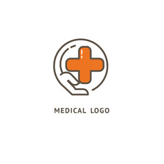 Vector stock logo, abstract medical vector template