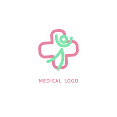 Vector stock logo, abstract medical vector template