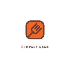 Abstract food logo icon vector design. Recipe, cooking, course, cafe, restaurant, fast food vector logo. Editable design. Cutlery logo. Cooking food, menu web icon.