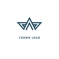 Abstract vetor crown logo vector design. Sign for beauty salon, elite accessories, jewelry, hotels, spa, wedding. Vintage decorative icon qween, king, princess.