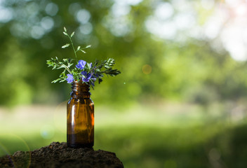 Alternative medicine, aromatherapy - bottle.