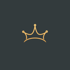 Abstract vetor crown logo vector design. Sign for beauty salon, elite accessories, jewelry, hotels, spa, wedding. Vintage decorative icon qween, king, princess.
