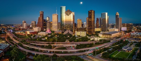 Houston, Texas Skyline At Dusk