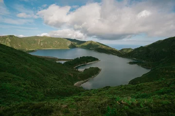 Fototapeten Atemberaubende Aussicht auf Lagoa do Fogo, Azoren © disrupt
