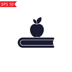 Book with apple icon