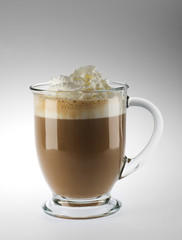 Latte with whipped cream