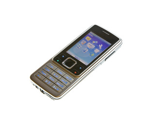 mobile phone on white background