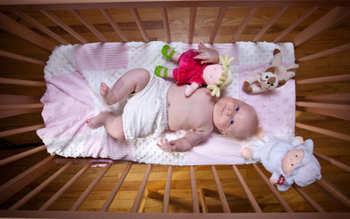 Fototapeta na wymiar sleeping newborn baby