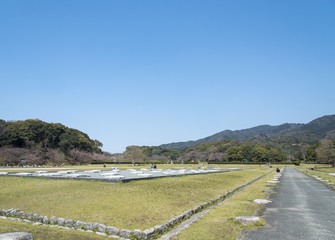 古代日本の大宰府政庁跡（福岡県太宰府市）