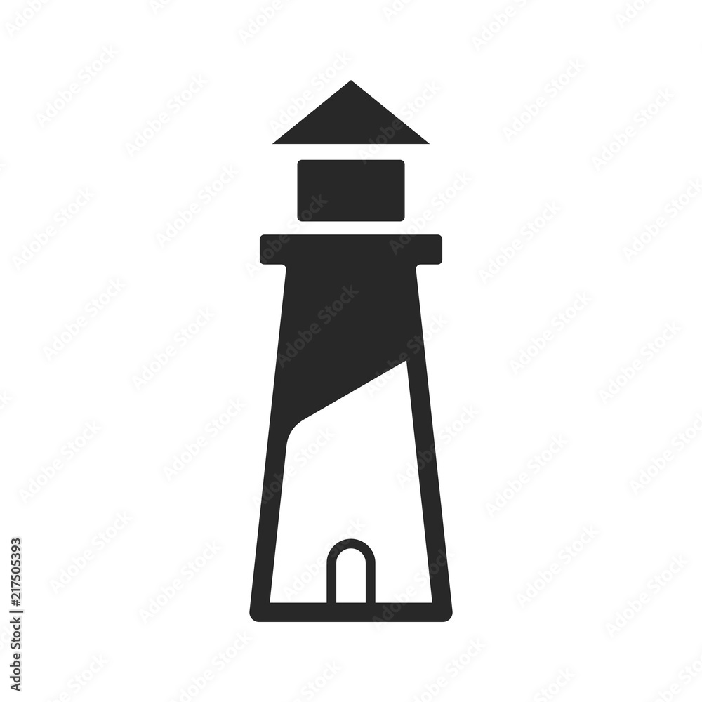 Poster Lighthouse logo. Tower icon. Marine symbol. Vector eps 08.