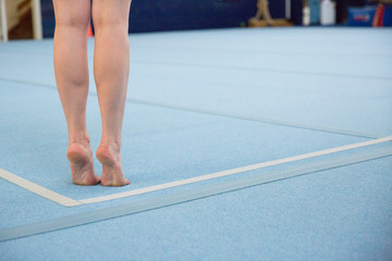Gymnast Starting Her Floor Routine