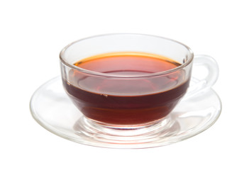 Cup of tea isolated on white background.