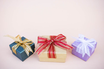 gifts box decor for new year and christmas background and copy space , vintage Thank you special style