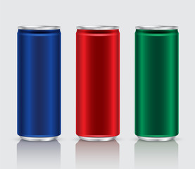 Aluminum Can Template on White Background : Vector Illustration
