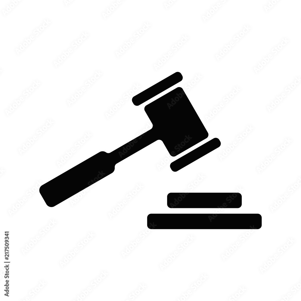 Poster Gavel logo. Justice icon. Law symbol. Vector eps 08.