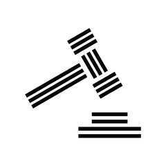 Gavel logo. Justice icon. Law symbol. Vector eps 08.