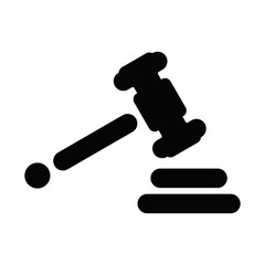 Gavel logo. Justice icon. Law symbol. Vector eps 08.