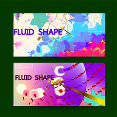 Fluid color background. Liquid shape . Eps10 vector.