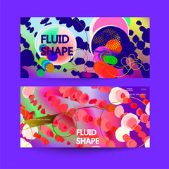 Fluid color background. Liquid shape . Eps10 vector.