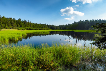 Crno jezero or Black lake, a popular hiking destination on Pohorje, Slovenia