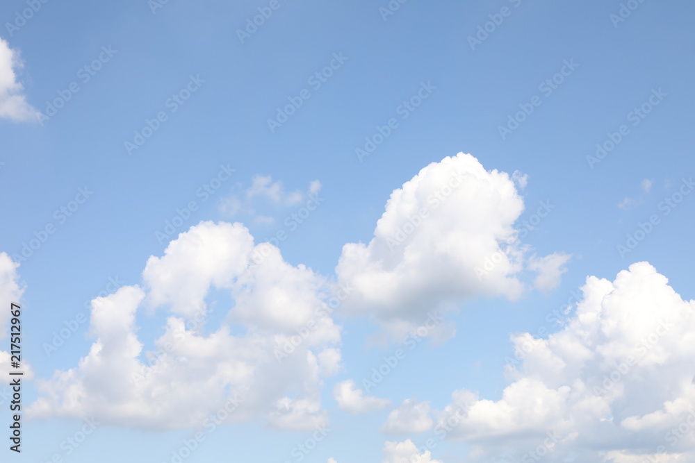 Wall mural cloudy blue sky abstract background, blue sky background with tiny clouds