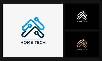 abstract home tech logo