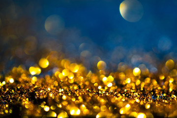 glitter gold lights grunge background, glitter defocused abstract Twinkly Lights Stars Christmas...