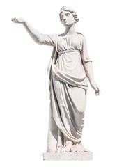 sculpture of the ancient Greek god Latona isolate