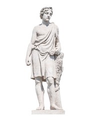 Fototapeta na wymiar sculpture of the ancient Greek god Adonis isolate