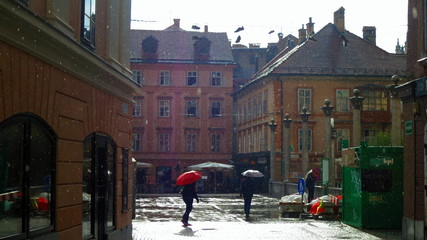 Buildings in Ljubljana in Slovenia