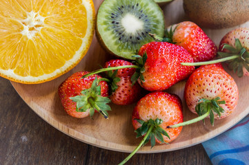 strawberry and fruit group of vitamin for health , tasty fruit