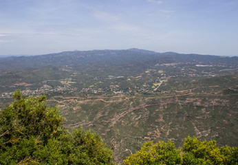 Fototapeta na wymiar Beautiful view from Montserrat mountains Spain