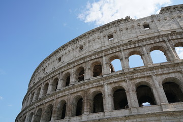 Fototapeta premium Rome,Italy-July 27, 2018: Colosseum or Coliseum in Rome 