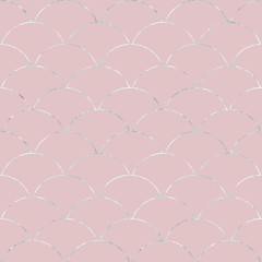 Mermaid fish scale wave japanese seamless pattern © Olga